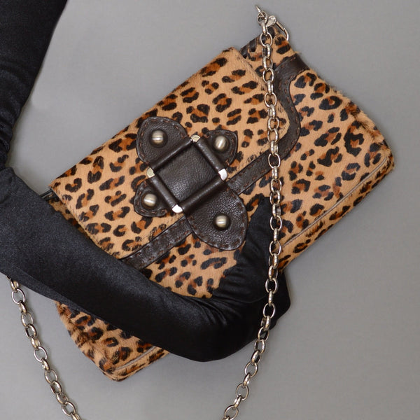 CLAUDE Black Leopard - Carla Mancini Handbags