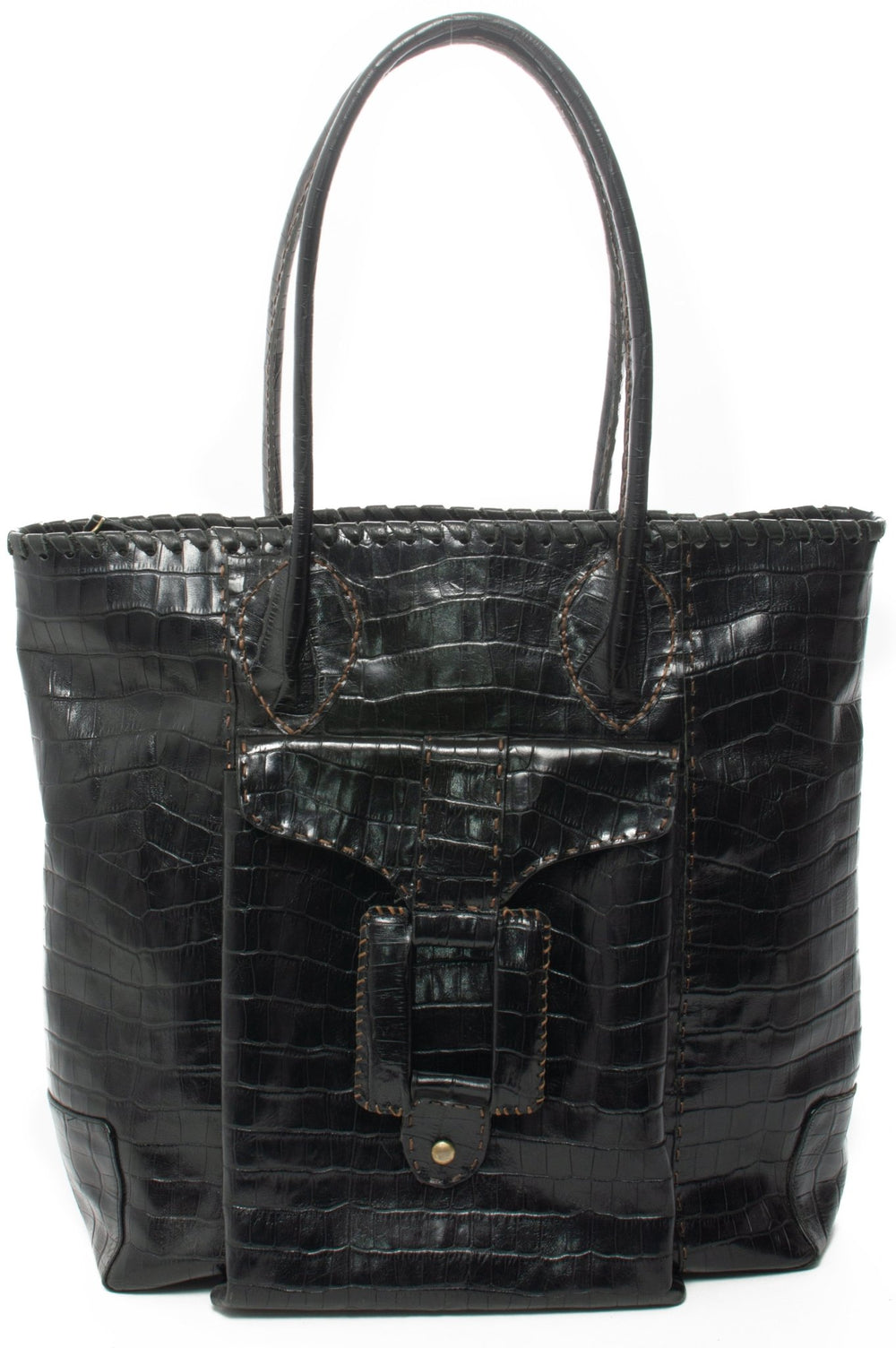 CM756 Black Croco - Carla Mancini Handbags