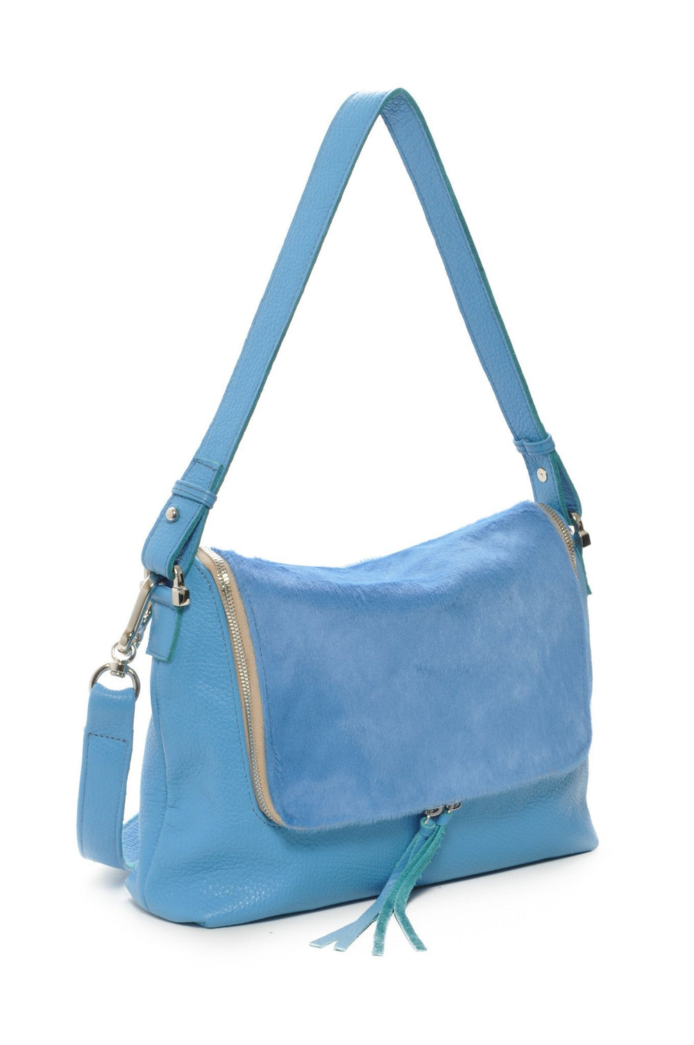 HALEY Blue Fur - Carla Mancini Handbags