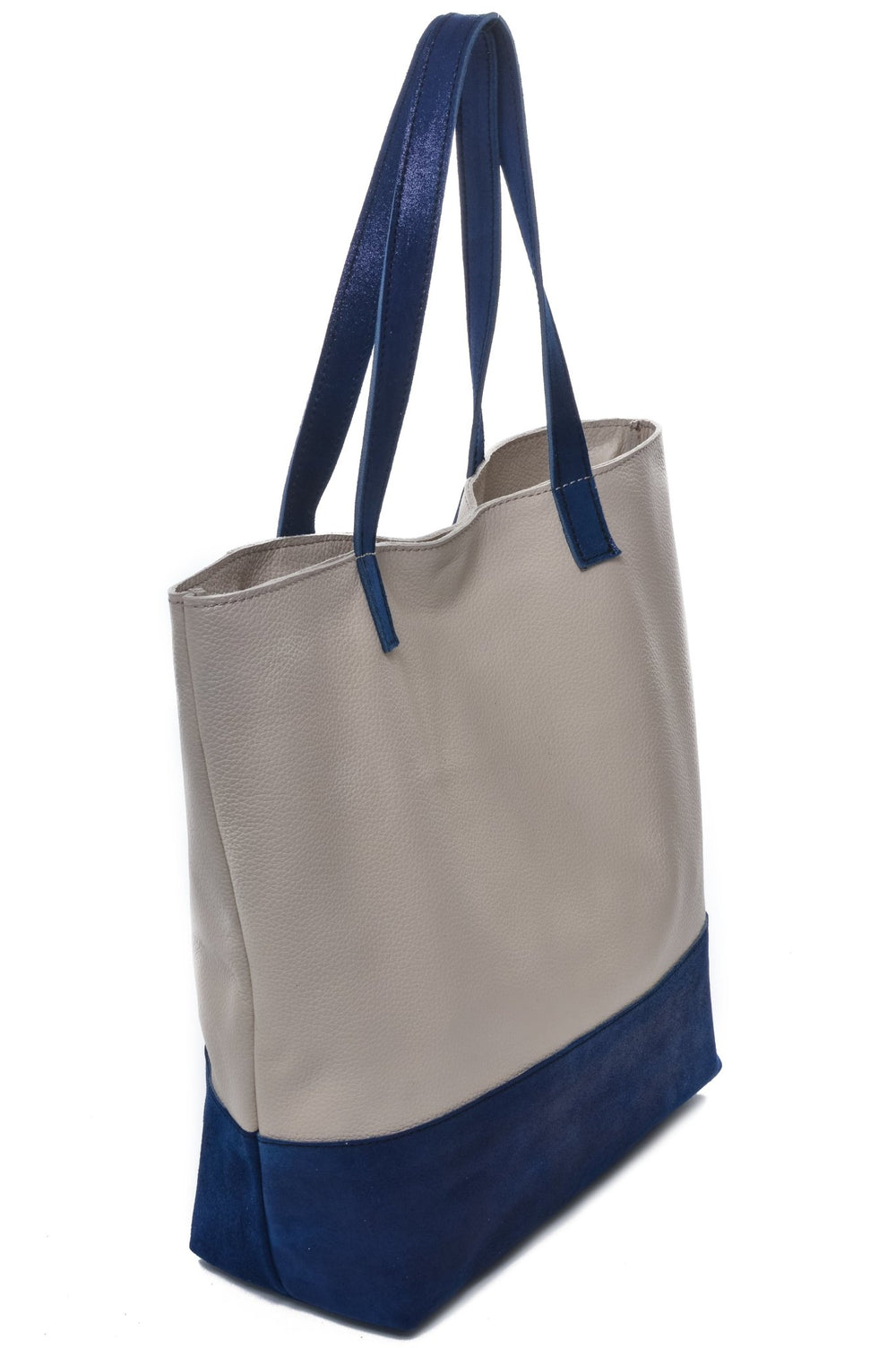 KEIRA Off White Navy Shimmer - Carla Mancini Handbags