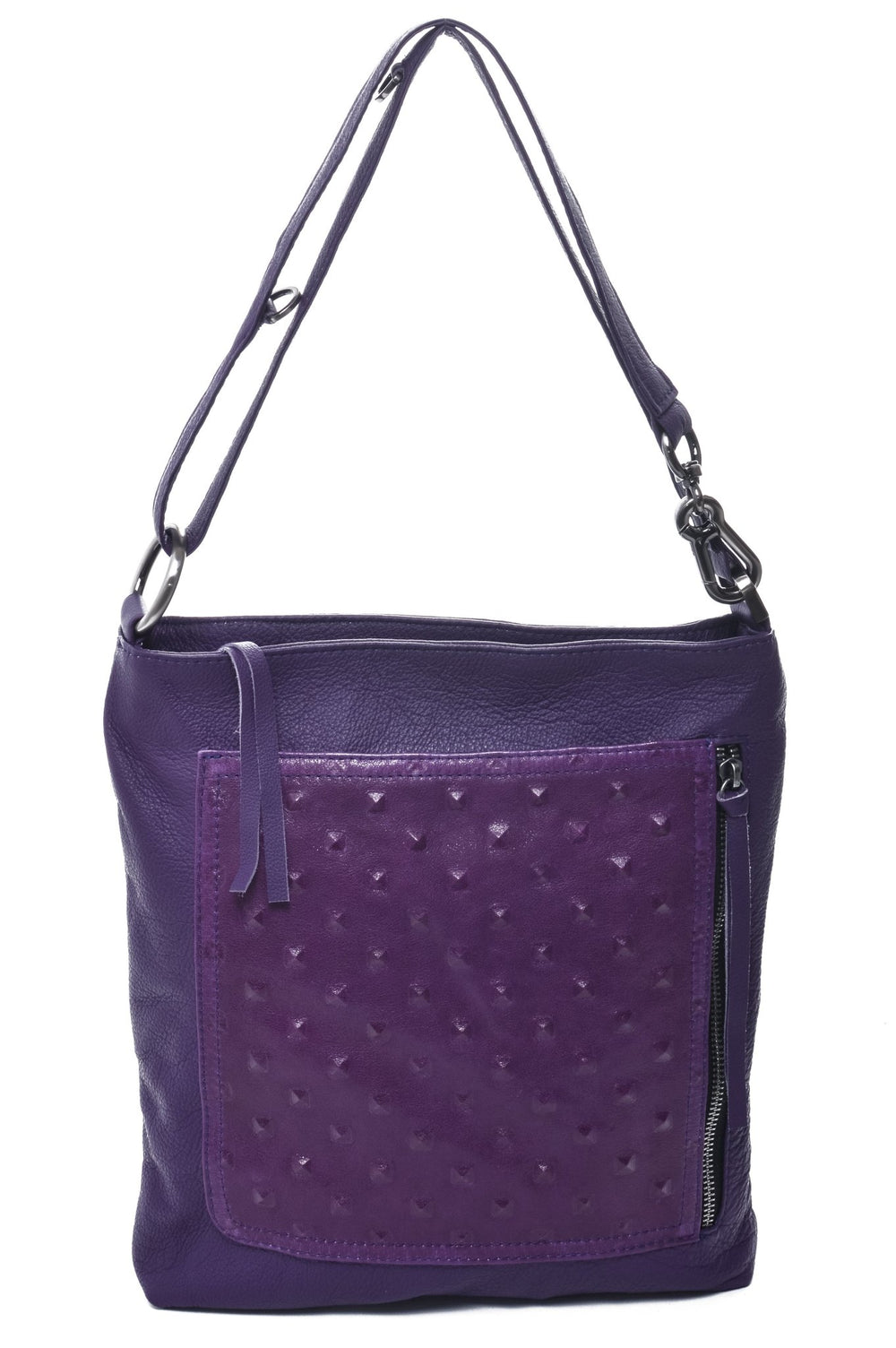 RILEY Purple Studded - Carla Mancini Handbags