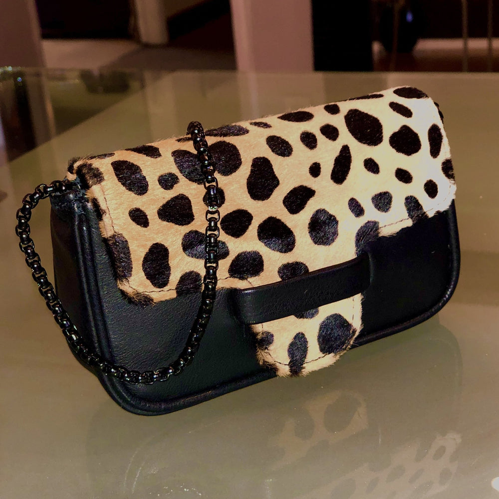 ZOE Black Cheetah - Carla Mancini Handbags